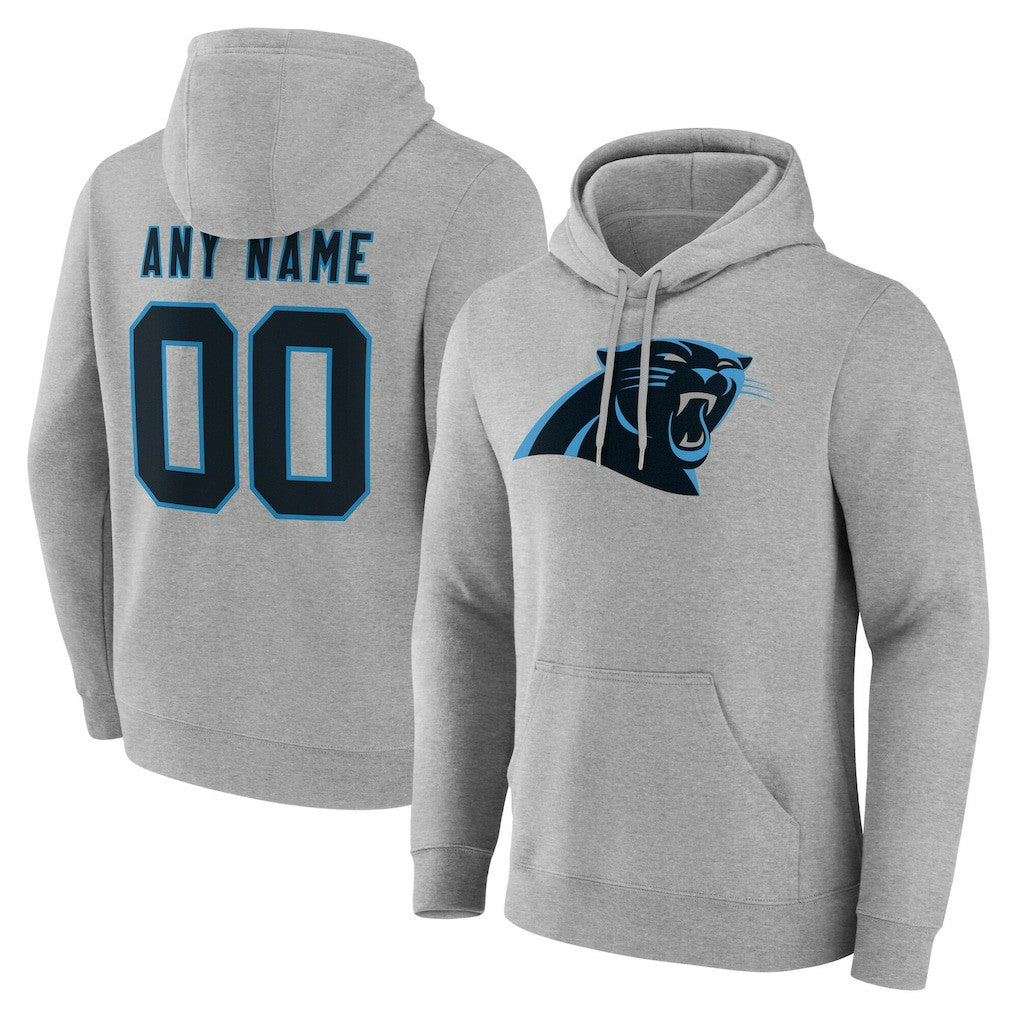 Carolina Panthers Big & Tall Team Authentic Custom Hoodie - Gray Hoodies