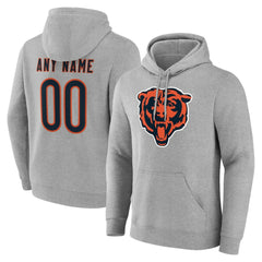 Chicago Bears Big & Tall Team Authentic Custom Hoodie - Gray Hoodies