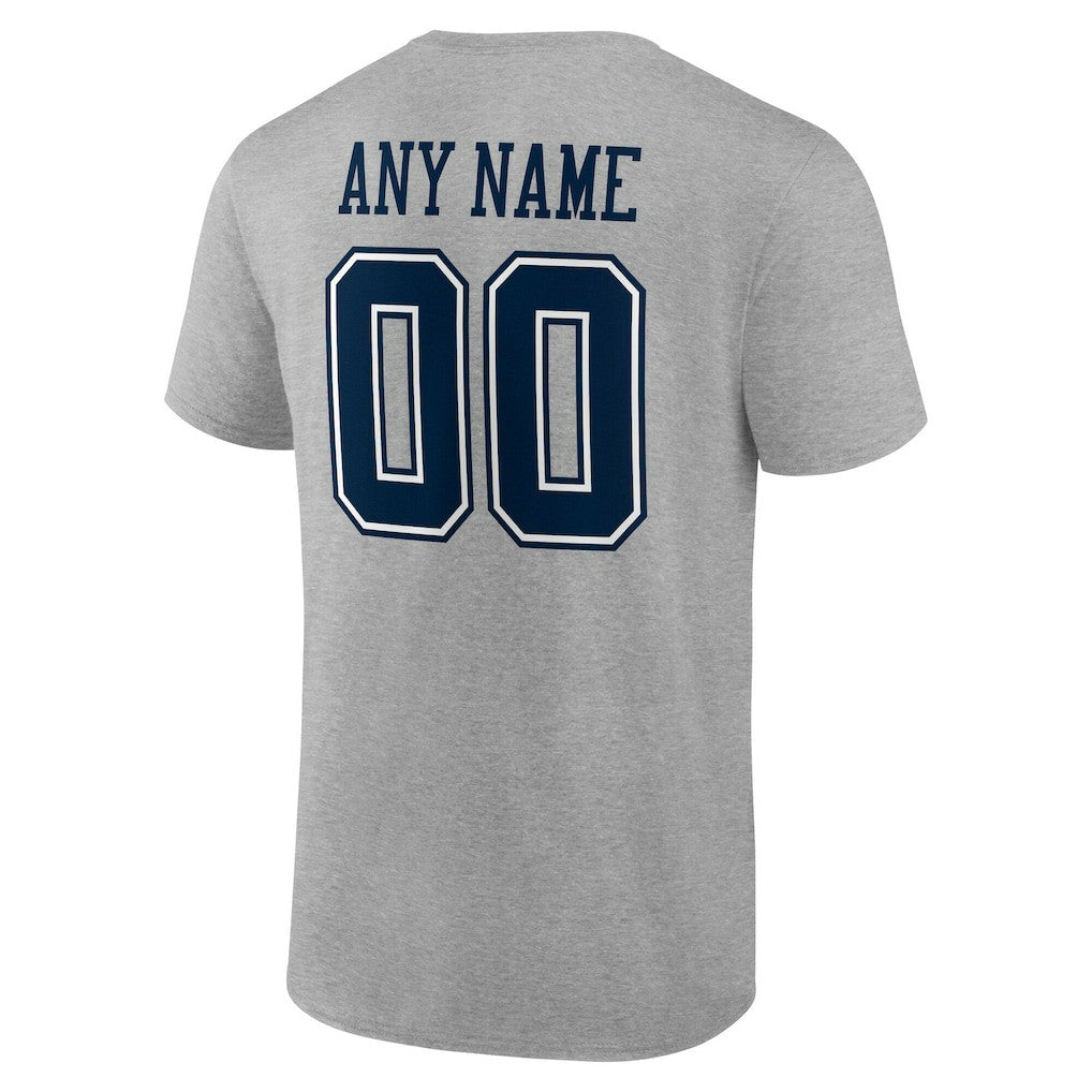 Dallas Cowboys Big & Tall Team Authentic Custom T-Shirt - Gray T-shirts