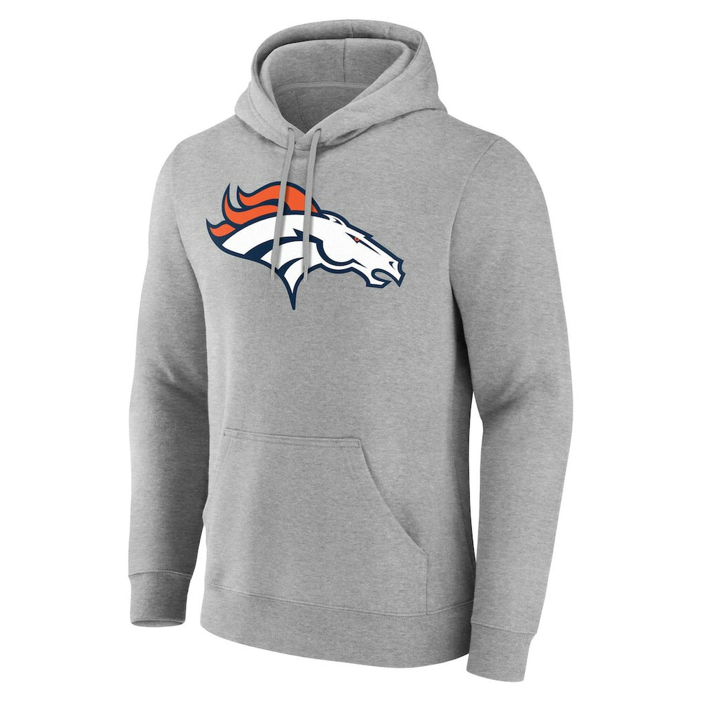 Denver Broncos Big & Tall Team Authentic Custom Hoodie - Gray Hoodies