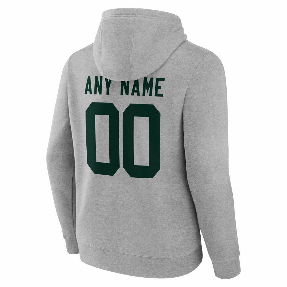 Green Bay Packers Big & Tall Team Authentic Custom Hoodie - Gray Hoodies