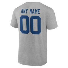 Indianapolis Colts Big & Tall Team Authentic Custom T-Shirt - Gray T-shirts