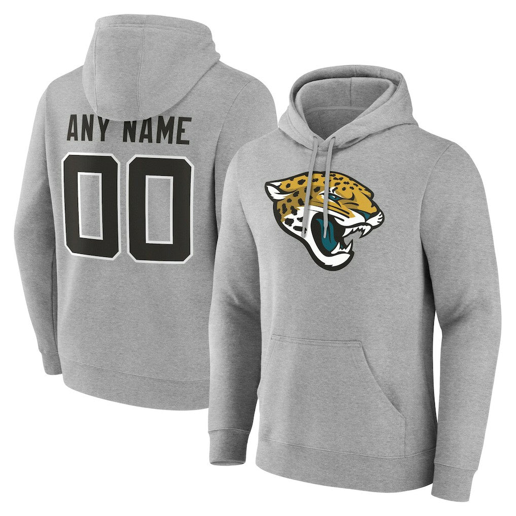 Jacksonville Jaguars Big & Tall Team Authentic Custom Hoodie - Gray Hoodies