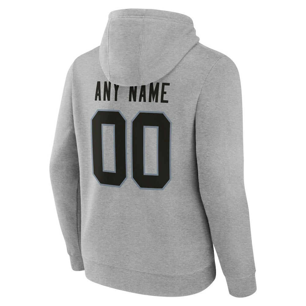 Las Vegas Raiders Big & Tall Team Authentic Custom Hoodie - Gray Hoodies