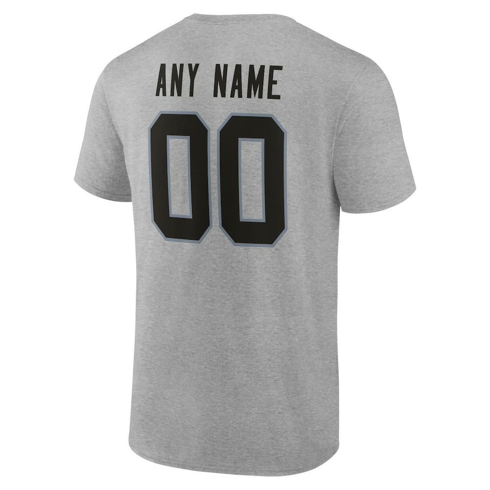 Las Vegas Raiders Big & Tall Team Authentic Custom T-Shirt - Gray T-shirts