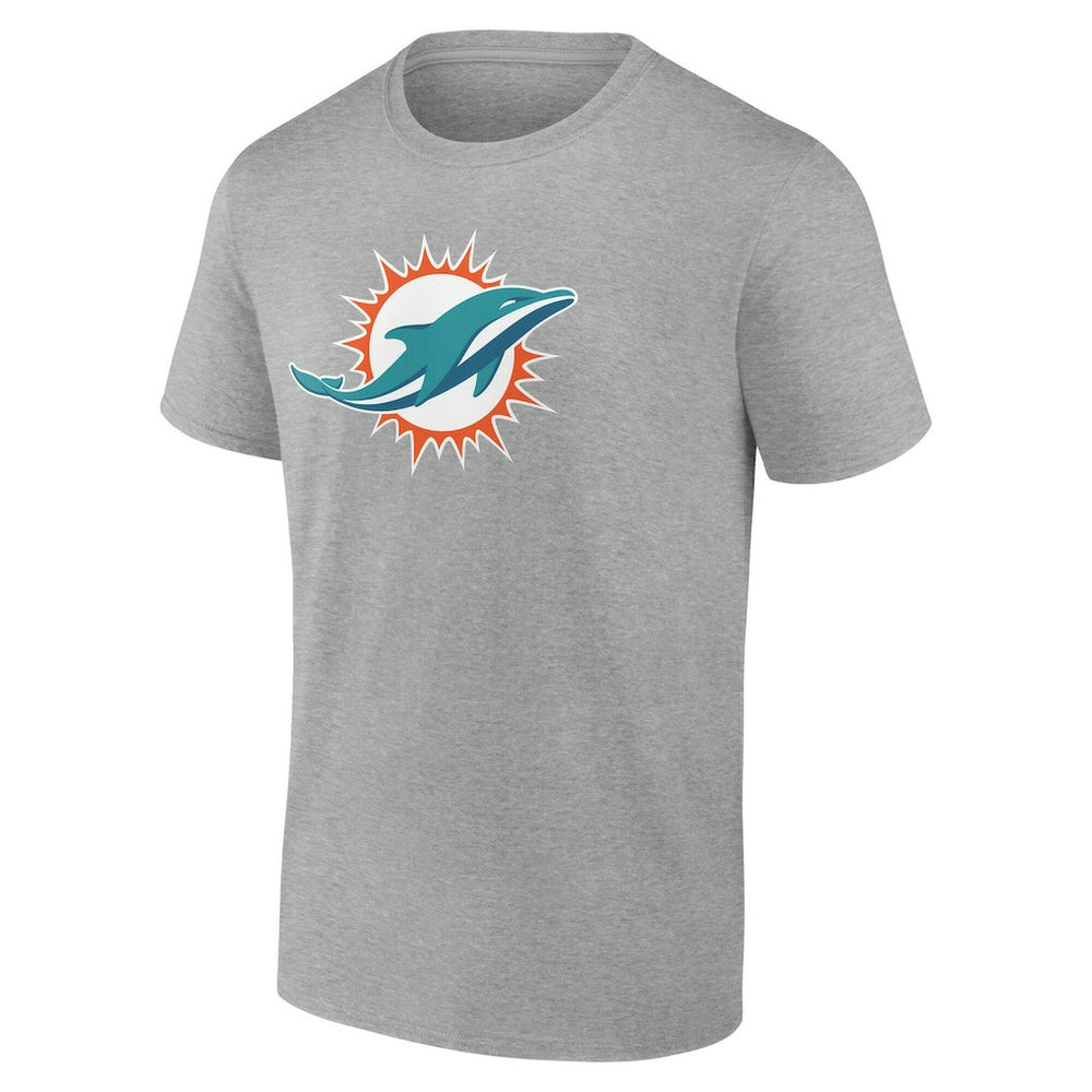 Miami Dolphins Big & Tall Team Authentic Custom T-Shirt - Gray T-shirts