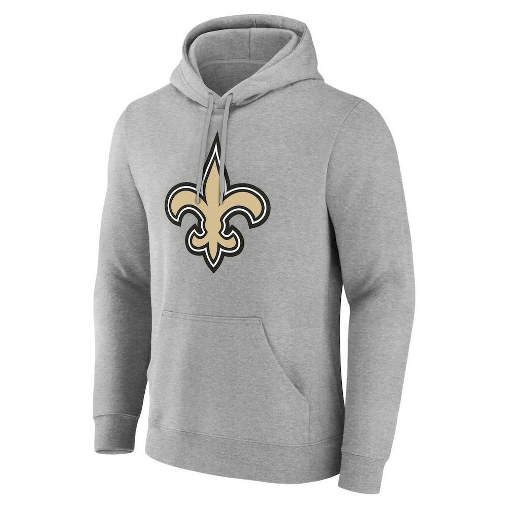 New Orleans Saints Big & Tall Team Authentic Custom Hoodie - Gray Hoodies