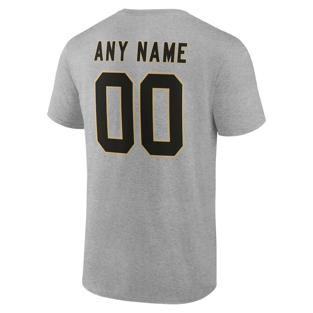 New Orleans Saints Big & Tall Team Authentic Custom T-Shirt - Gray T-shirts