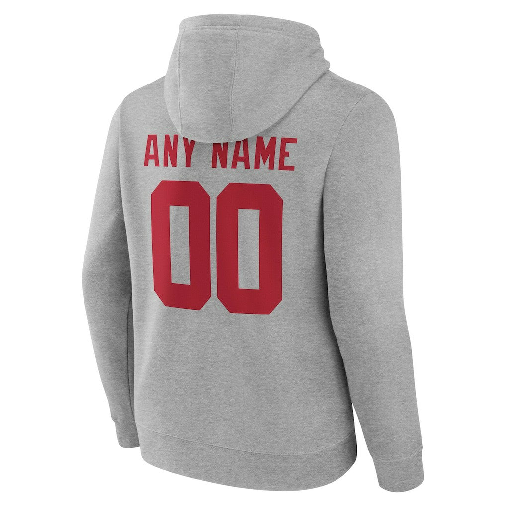 New York Giants Big & Tall Team Authentic Custom Hoodie - Gray Hoodies