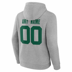 New York Jets Big & Tall Team Authentic Custom Hoodie - Gray Hoodies