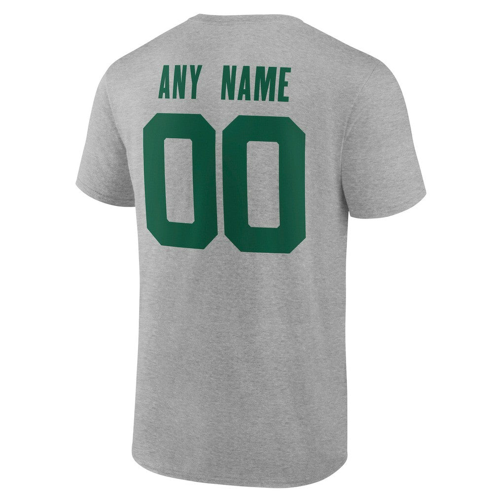 New York Jets Big & Tall Team Authentic Custom T-Shirt - Gray T-shirts