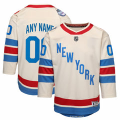 New York Rangers Outerstuff Youth 2026 NHL Winter Classic Premier Custom Jersey - White | US 203585795