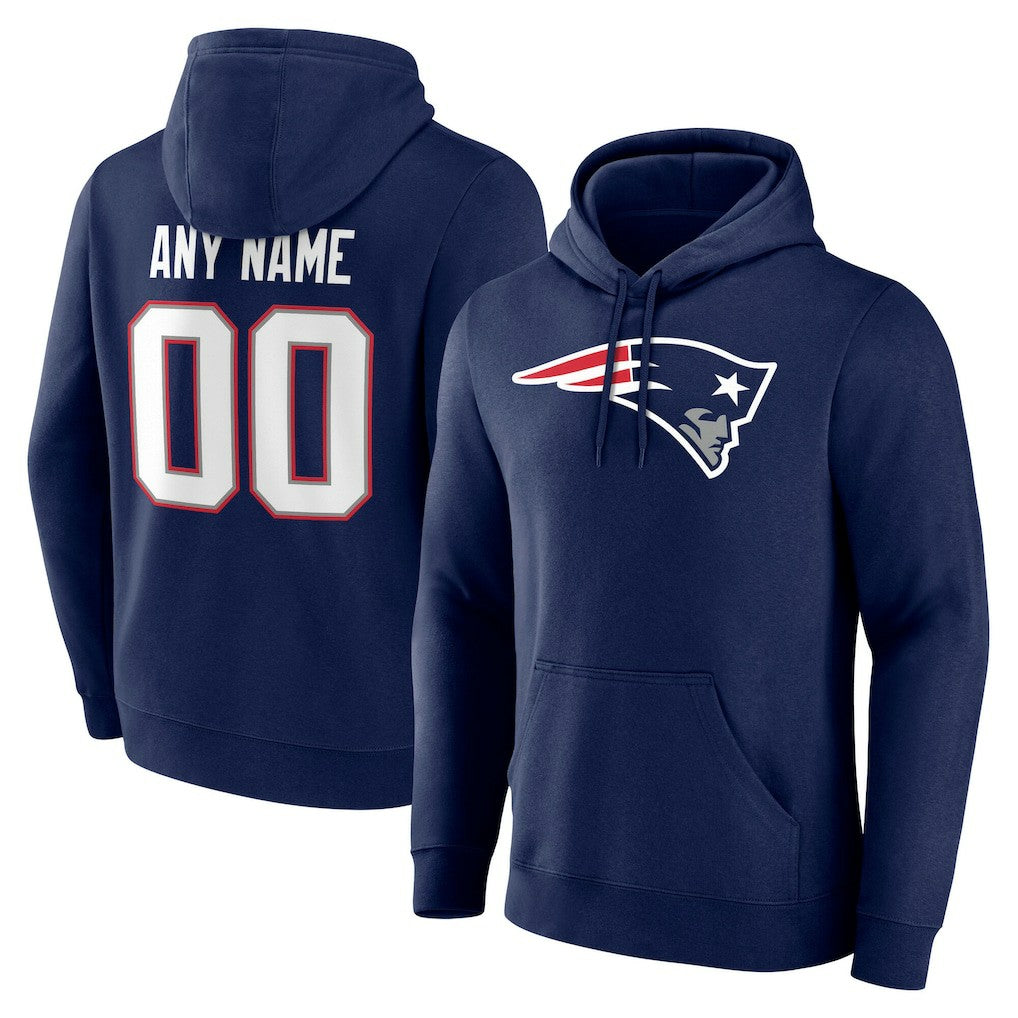 New England Patriots Big & Tall Team Authentic Custom Hoodie - Navy Hoodies