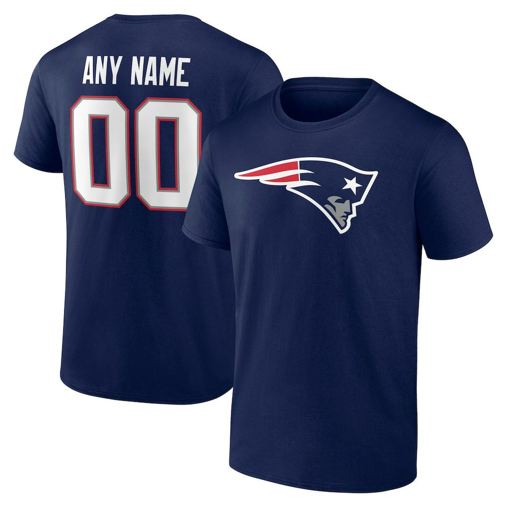 New England Patriots Big & Tall Team Authentic Custom T-Shirt - Navy T-shirts
