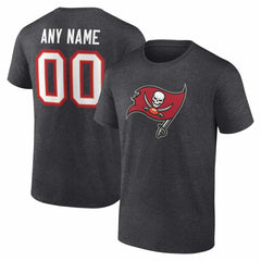 Tampa Bay Buccaneers Big & Tall Team Authentic Custom T-Shirt - Charcoal T-shirts