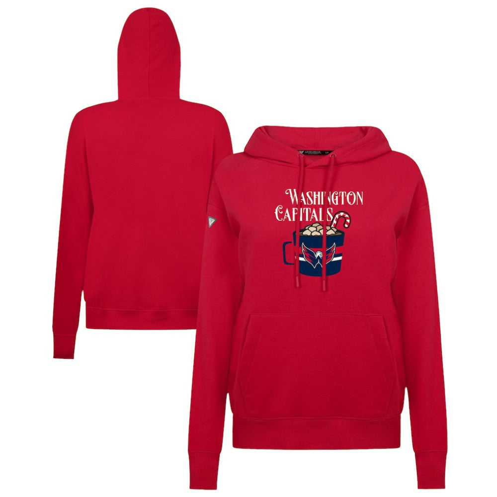 Washington Capitals Levelwear Women's Mellow Holiday Adorn Hoodie - Red | US 203587472