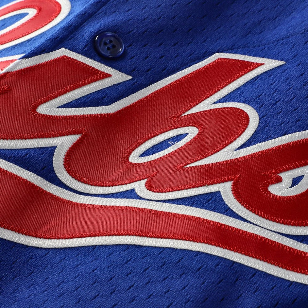 Ryne Sandberg Chicago Cubs Mitchell & Ness Cooperstown Collection 1996 Mesh Batting Practice Button-Up Jersey - Royal Jerseys