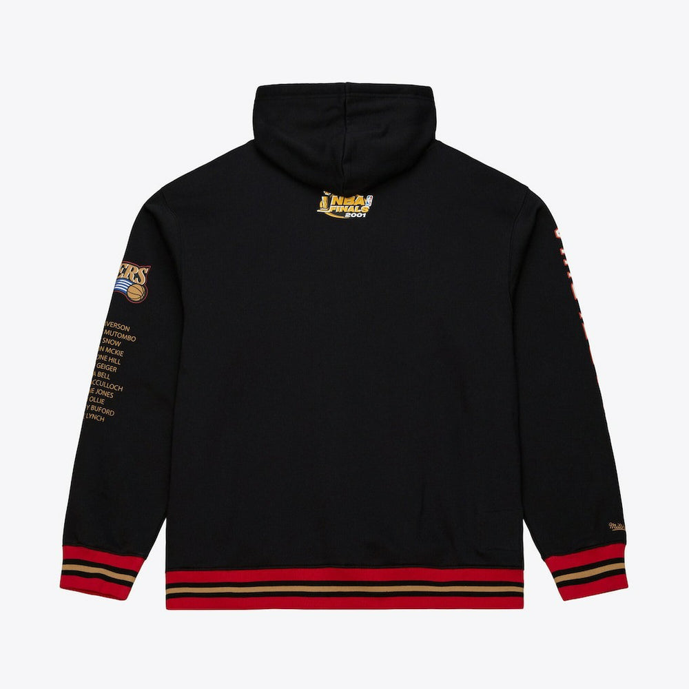 Philadelphia 76ers Hardwood Classics Originals Collection 2000-2001 Team Roster Fleece Hoodie Black - Mitchell & Ness