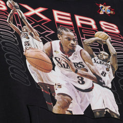 Philadelphia 76ers Hardwood Classics Originals Collection 2000-2001 Team Roster Fleece Hoodie Black - Mitchell & Ness