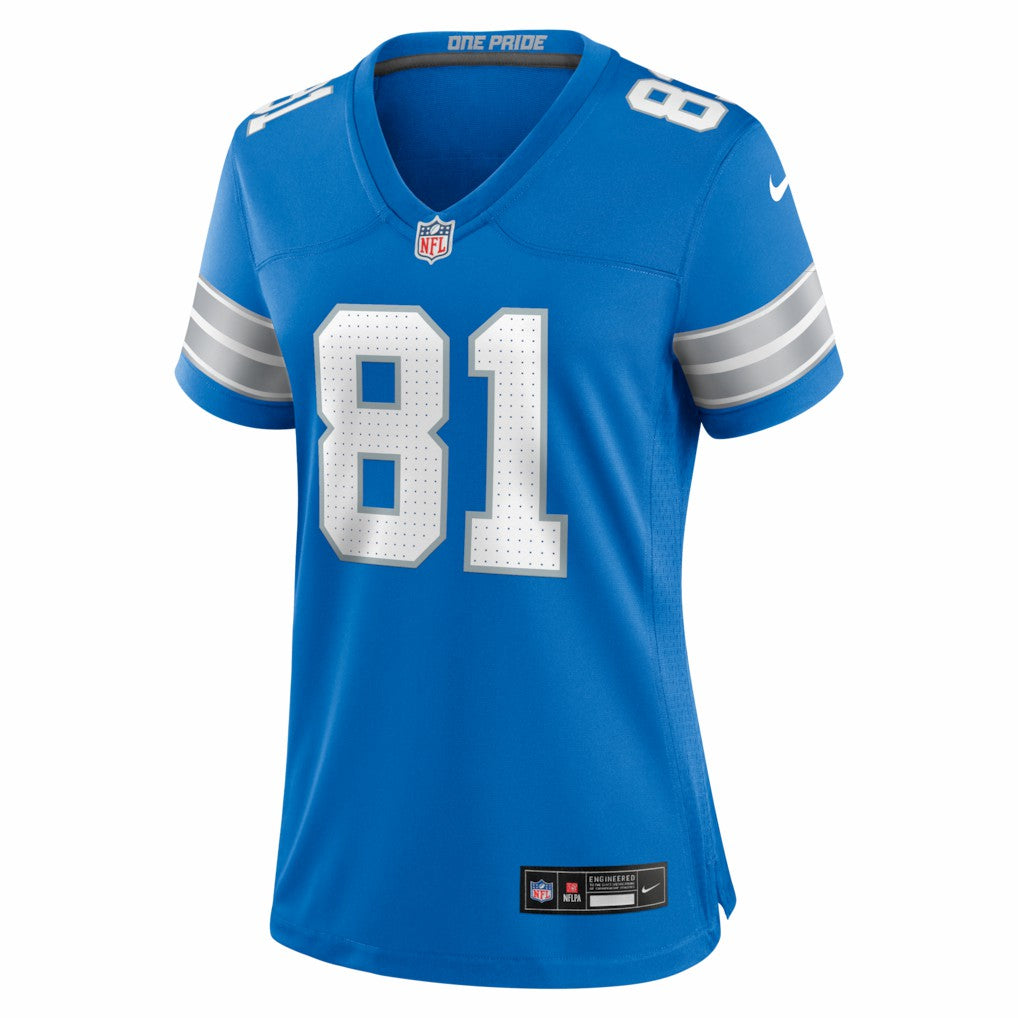 Calvin Johnson Detroit Lions Women's Team Retired Game Jersey - Blue Jerseys