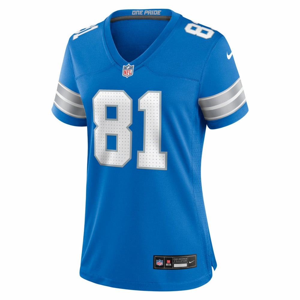 Calvin Johnson Detroit Lions Women's Team Retired Game Jersey - Blue Jerseys