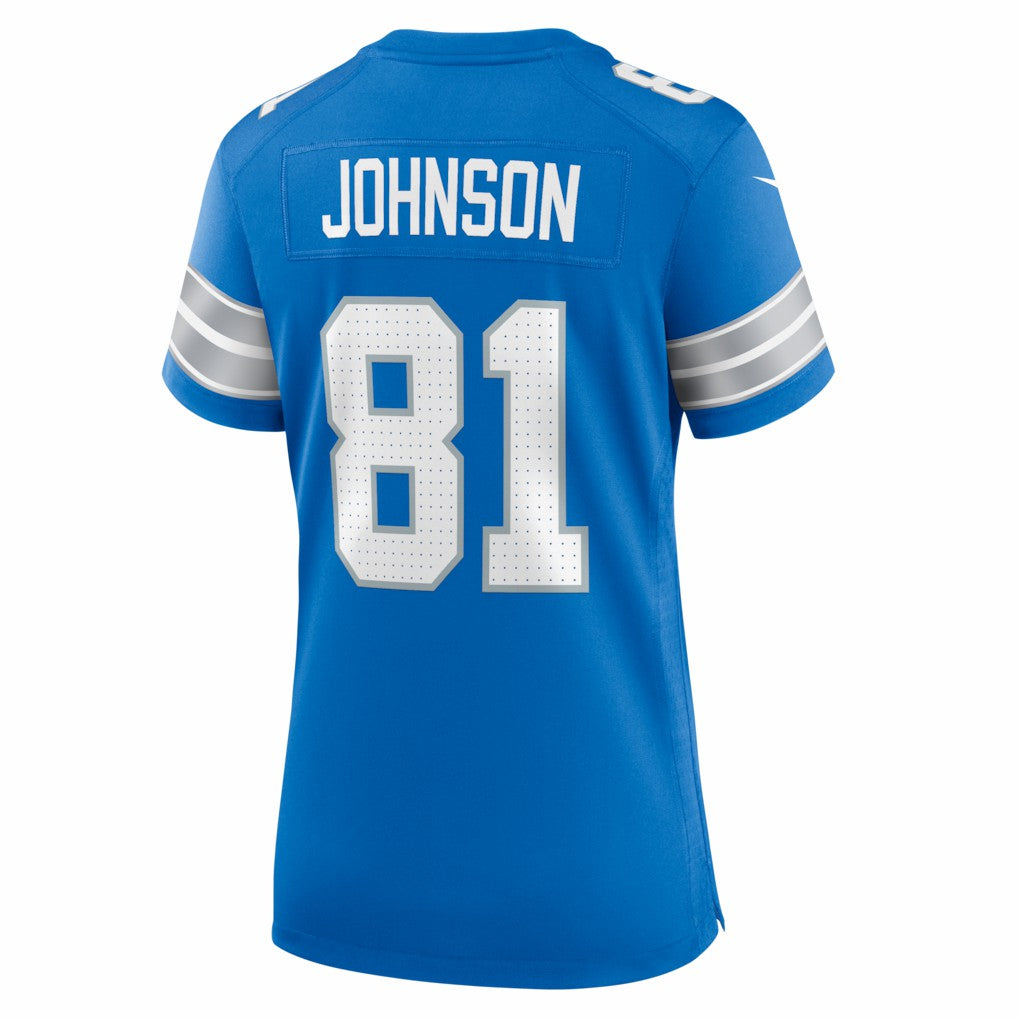 Calvin Johnson Detroit Lions Women's Team Retired Game Jersey - Blue Jerseys