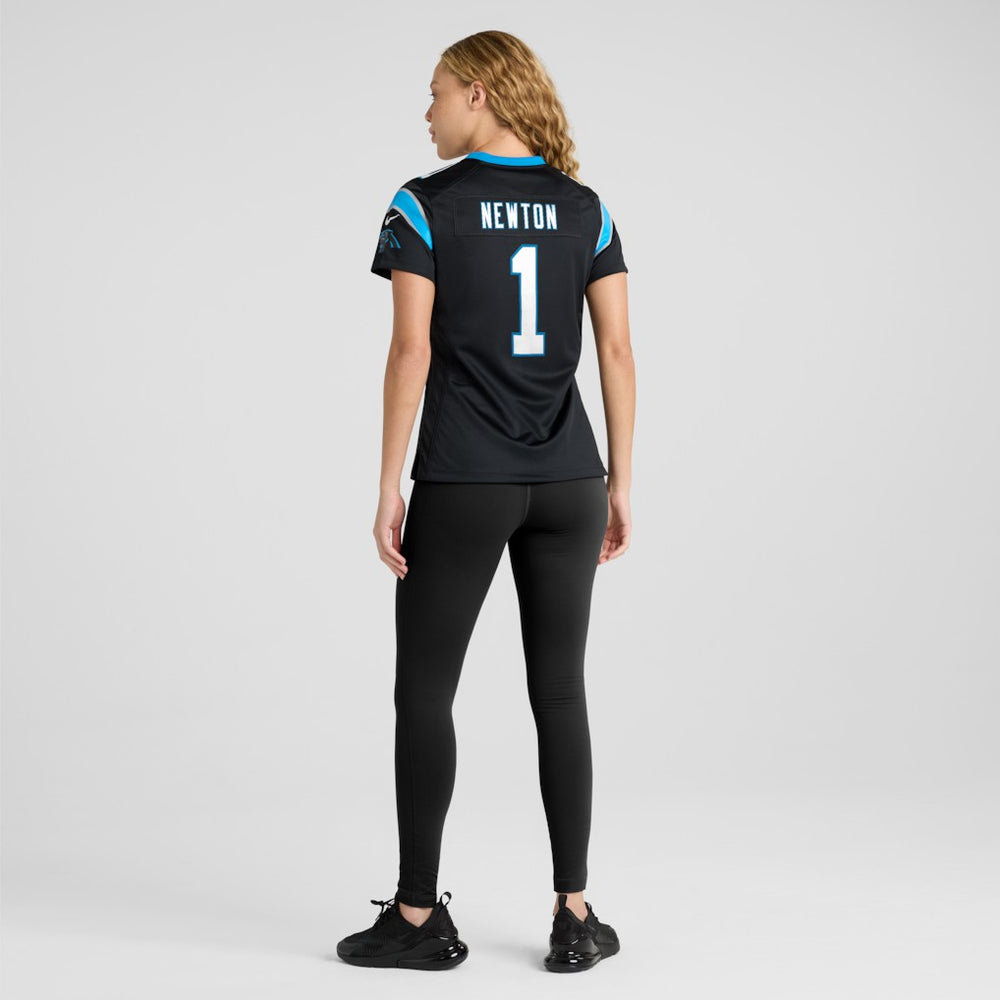 Cam Newton Carolina Panthers Women's Team Retired Game Jersey - Black Jerseys