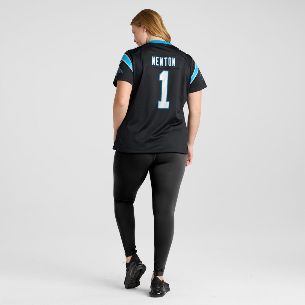 Cam Newton Carolina Panthers Women's Team Retired Game Jersey - Black Jerseys