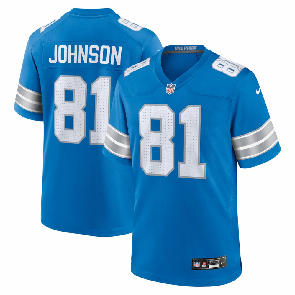 Calvin Johnson Detroit Lions Team Retired Game Jersey - Blue Jerseys