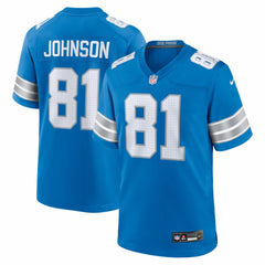 Calvin Johnson Detroit Lions Team Retired Game Jersey - Blue Jerseys