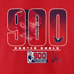 Alexander Ovechkin Washington Capitals 900th Career Goal T-Shirt - Red | US 203596086