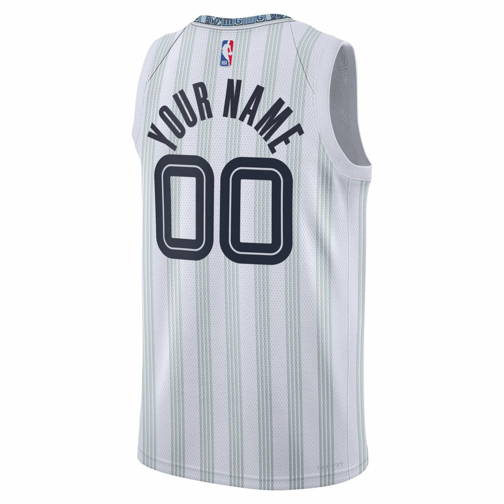 Memphis Grizzlies Unisex 2025/26 City Edition Swingman Custom Jersey White - Nike