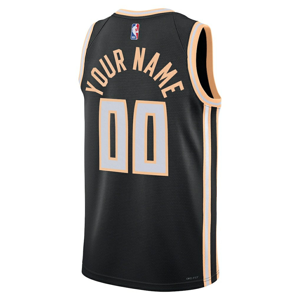 Atlanta Hawks Unisex 2025/26 City Edition Swingman Custom Jersey Black - Nike