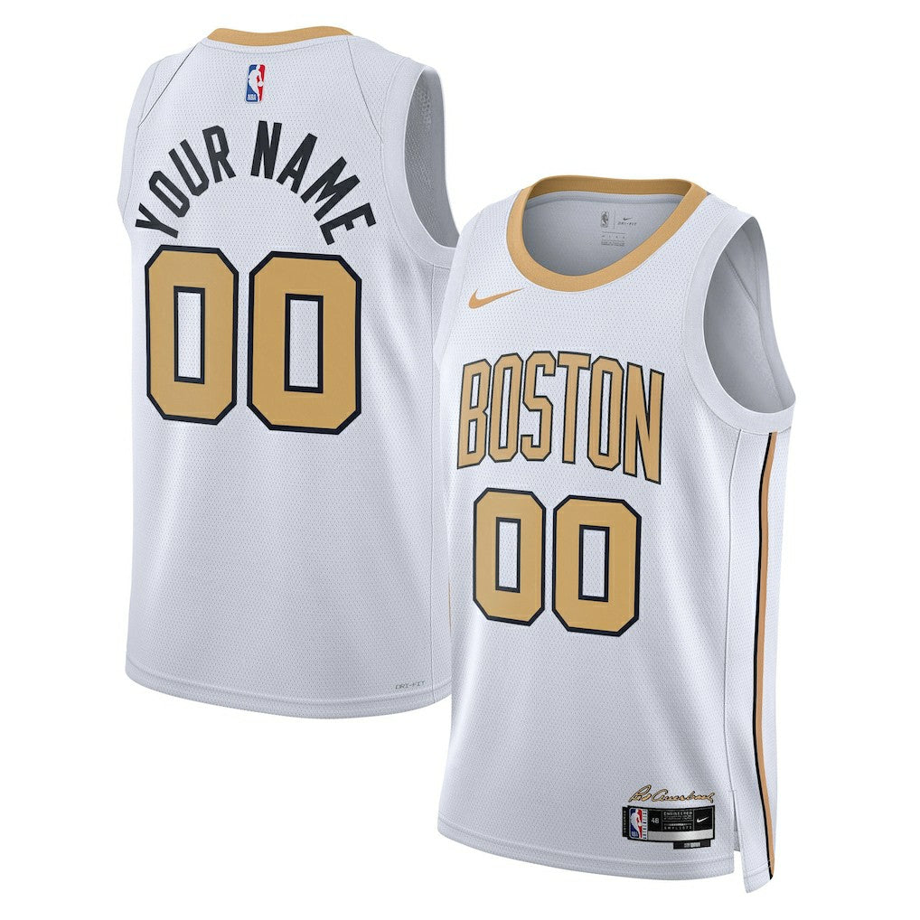 Boston Celtics Unisex 2025/26 City Edition Swingman Custom Jersey White - Nike