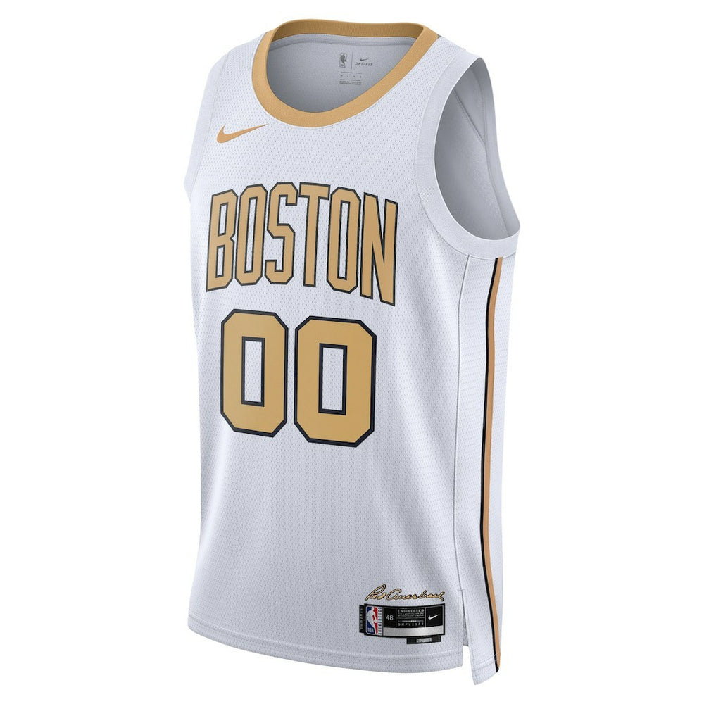Boston Celtics Unisex 2025/26 City Edition Swingman Custom Jersey White - Nike