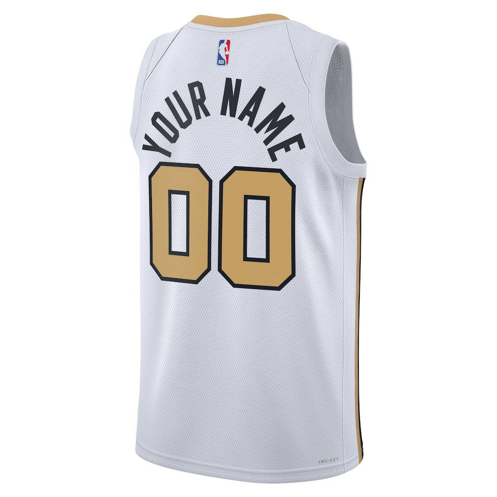 Boston Celtics Unisex 2025/26 City Edition Swingman Custom Jersey White - Nike
