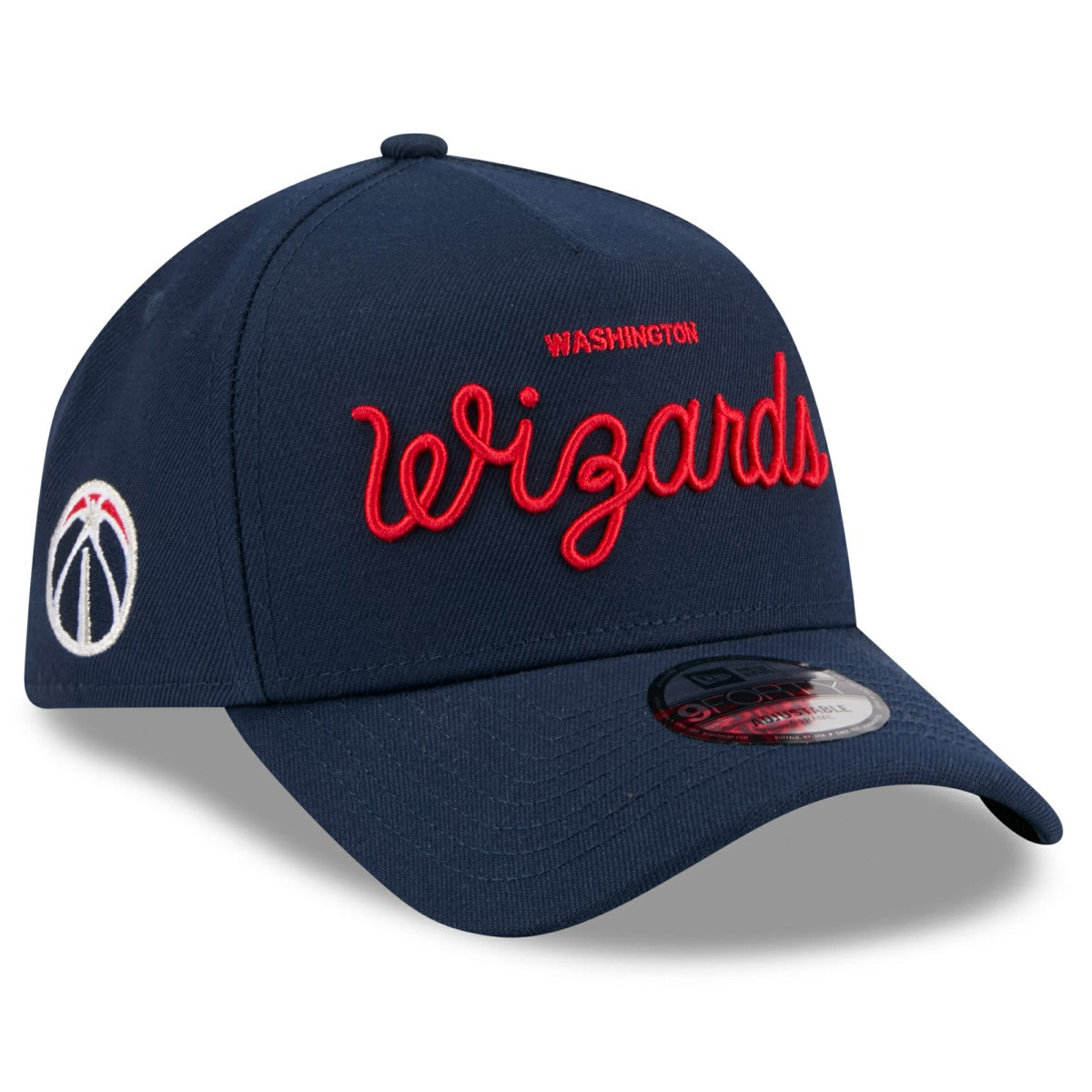 Washington Wizards x Malbon Golf Unisex 9FORTY A-Frame Adjustable Hat Navy - New Era