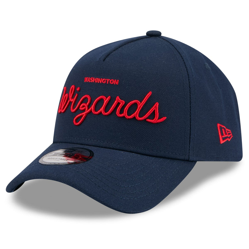 Washington Wizards x Malbon Golf Unisex 9FORTY A-Frame Adjustable Hat Navy - New Era