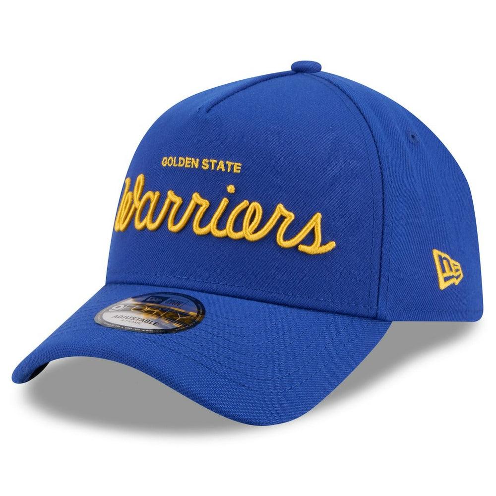 Golden State Warriors x Malbon Golf Unisex 9FORTY A-Frame Adjustable Hat Royal - New Era