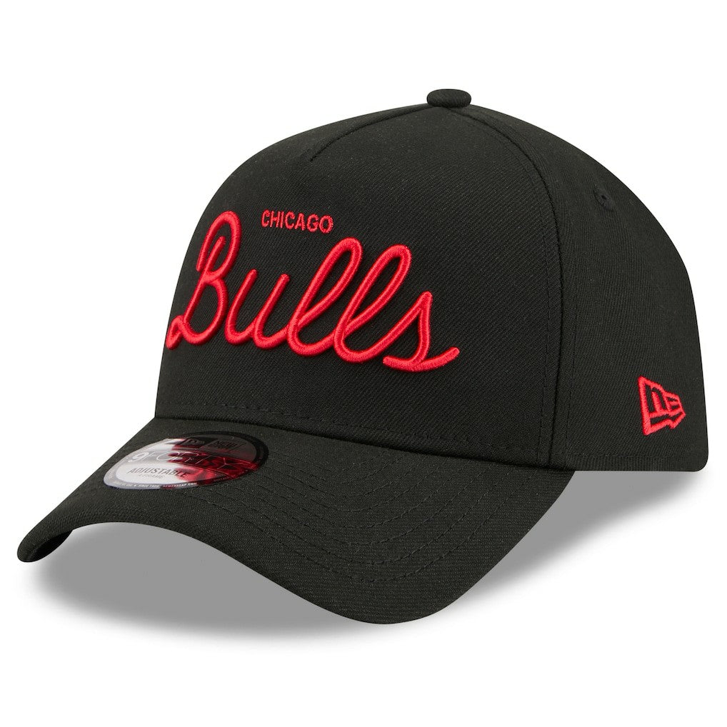 Chicago Bulls x Malbon Golf Unisex 9FORTY A-Frame Adjustable Hat Black - New Era