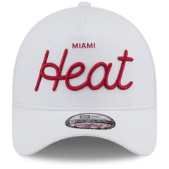 Miami Heat x Malbon Golf Unisex 9FORTY A-Frame Adjustable Hat White - New Era