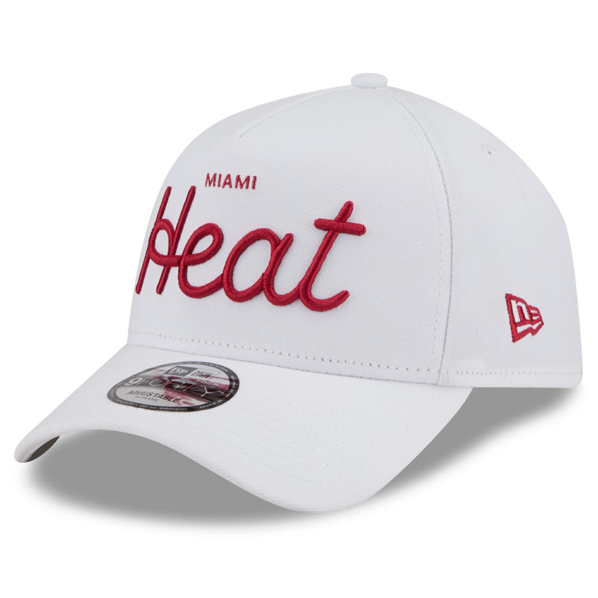 Miami Heat x Malbon Golf Unisex 9FORTY A-Frame Adjustable Hat White - New Era