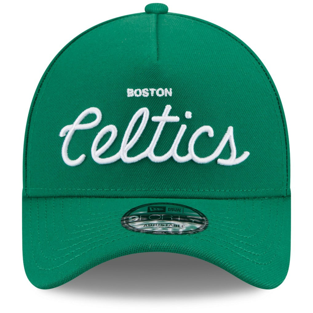 Boston Celtics x Malbon Golf Unisex 9FORTY A-Frame Adjustable Hat Green - New Era