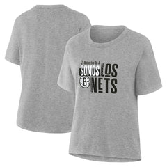 Brooklyn Nets Women's Noches Training T-Shirt Gray