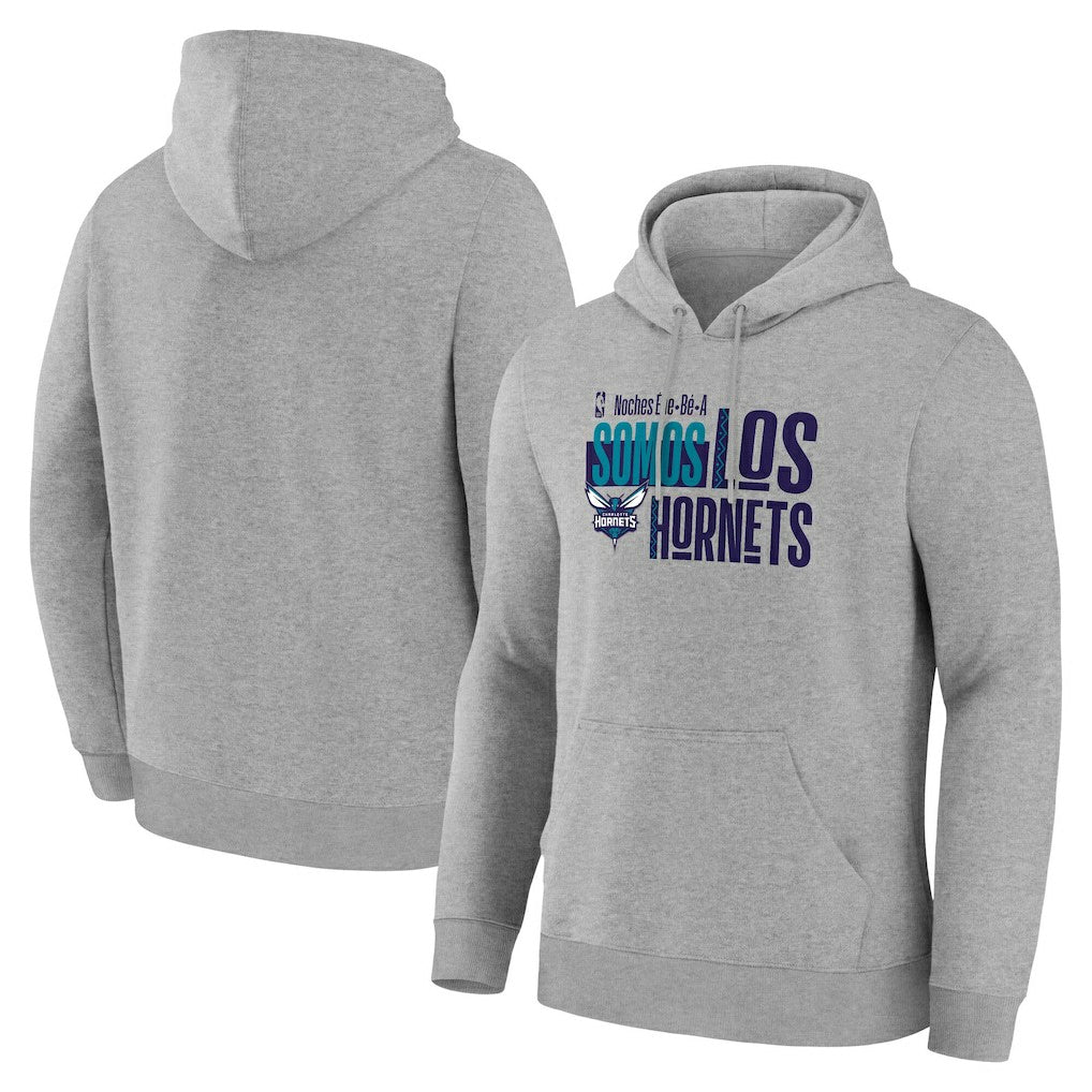 Charlotte Hornets Noches Training Hoodie Gray