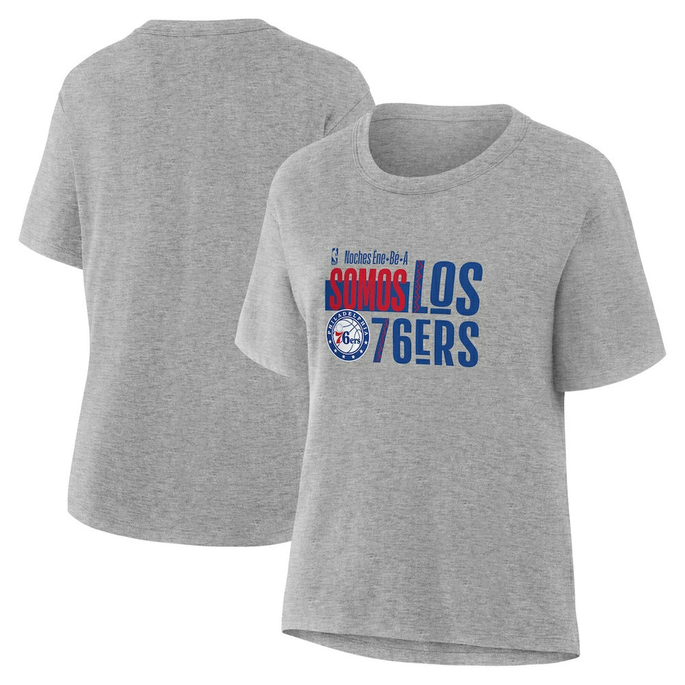 Philadelphia 76ers Women's Noches Training T-Shirt Gray