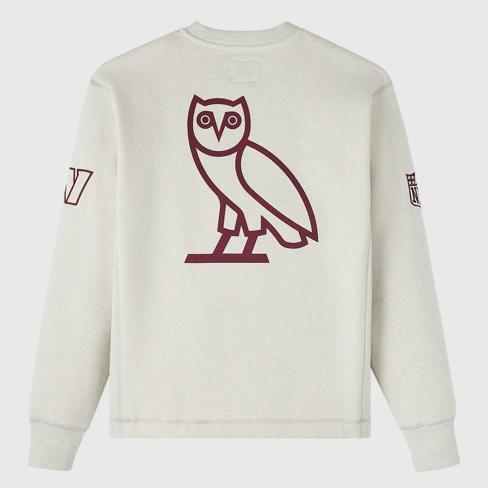 Washington Commanders OVO x NFL Unisex Fleece Sweatshirt - Heather Gray Sweatshirts