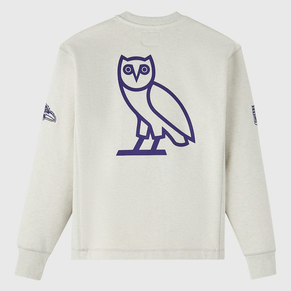 Baltimore Ravens OVO x NFL Unisex Fleece Sweatshirt - Heather Gray Sweatshirts