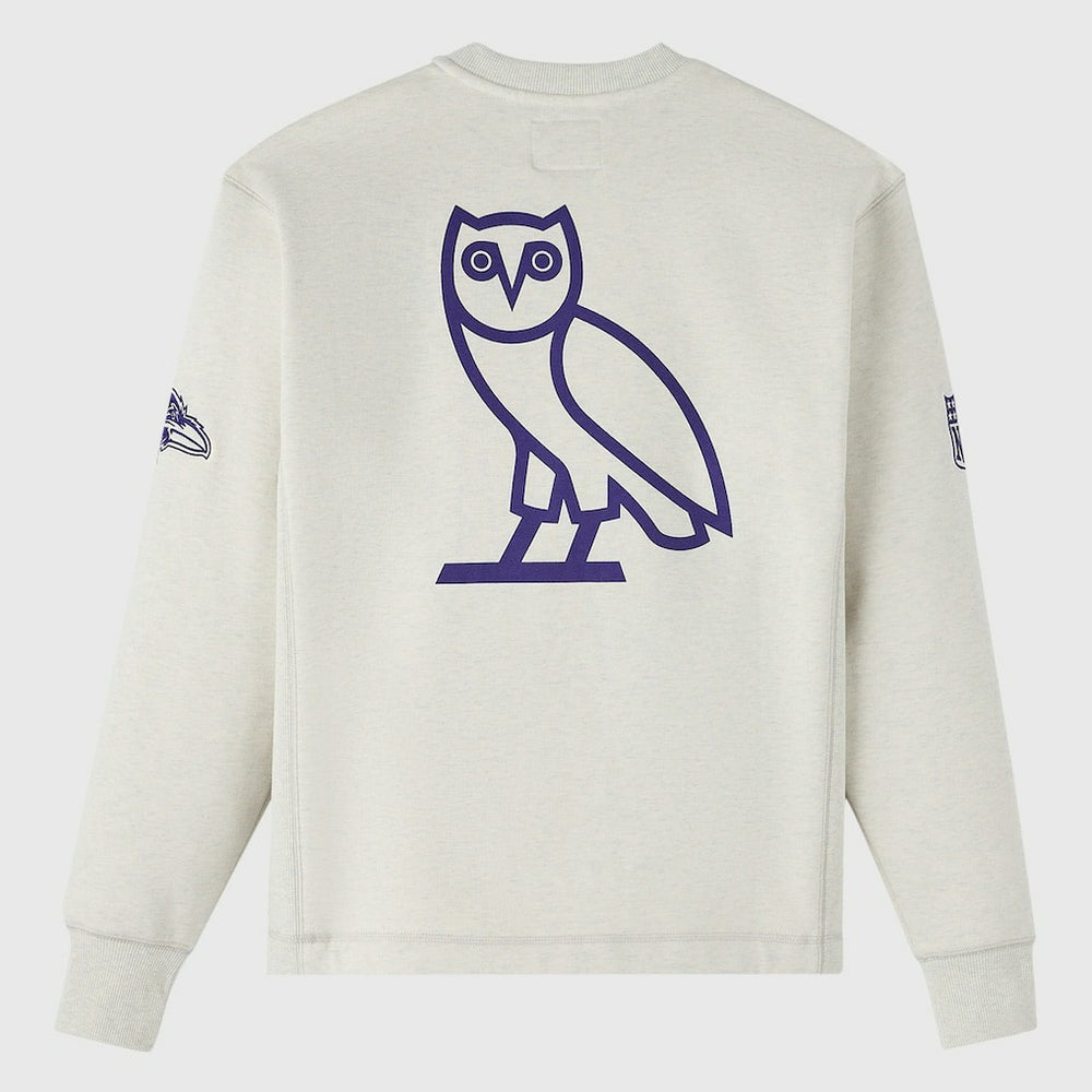 Baltimore Ravens OVO x NFL Unisex Fleece Sweatshirt - Heather Gray Sweatshirts