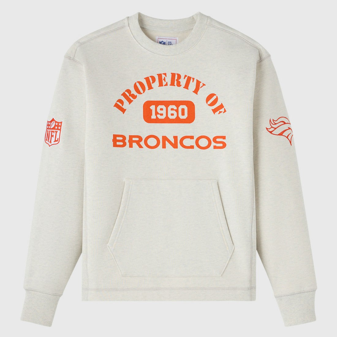 Denver Broncos OVO x NFL Unisex Fleece Sweatshirt - Heather Gray Sweatshirts